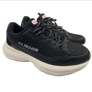 U.S. Polo Assn. Women's Black and White Sneakers